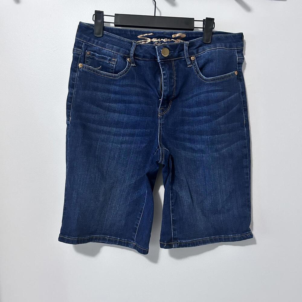 Seven 7 blue Bermuda Jean Shorts Women's size‎ 12